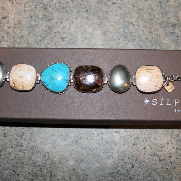 Silpada Jewelry - Silpada Multistone & Sterling Bracelet, B1934